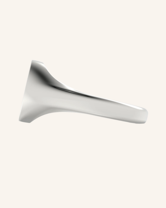 Mini Pinky Round Signet With Engraving | Silver