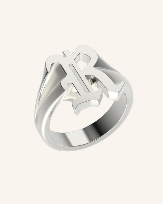 Gothic Initial Signet | Silver