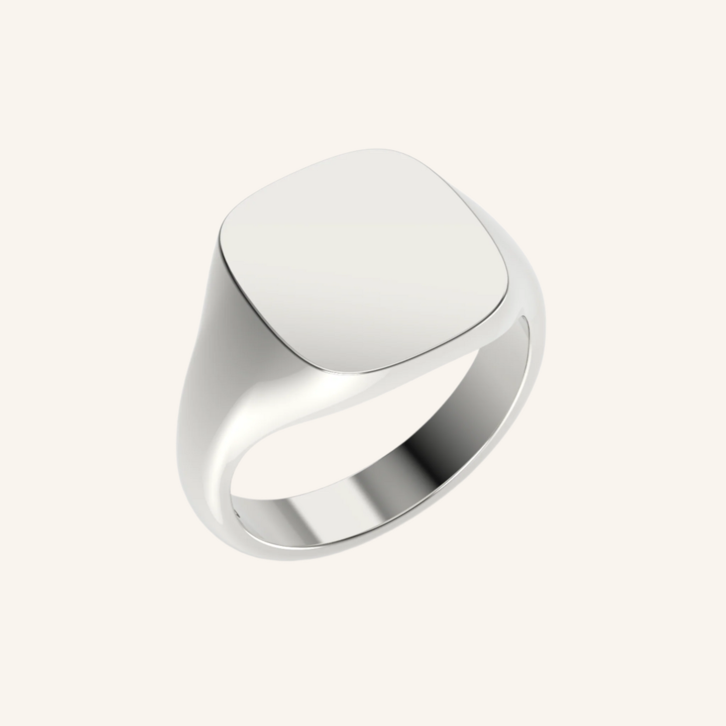 Large Cushion Silver Signet