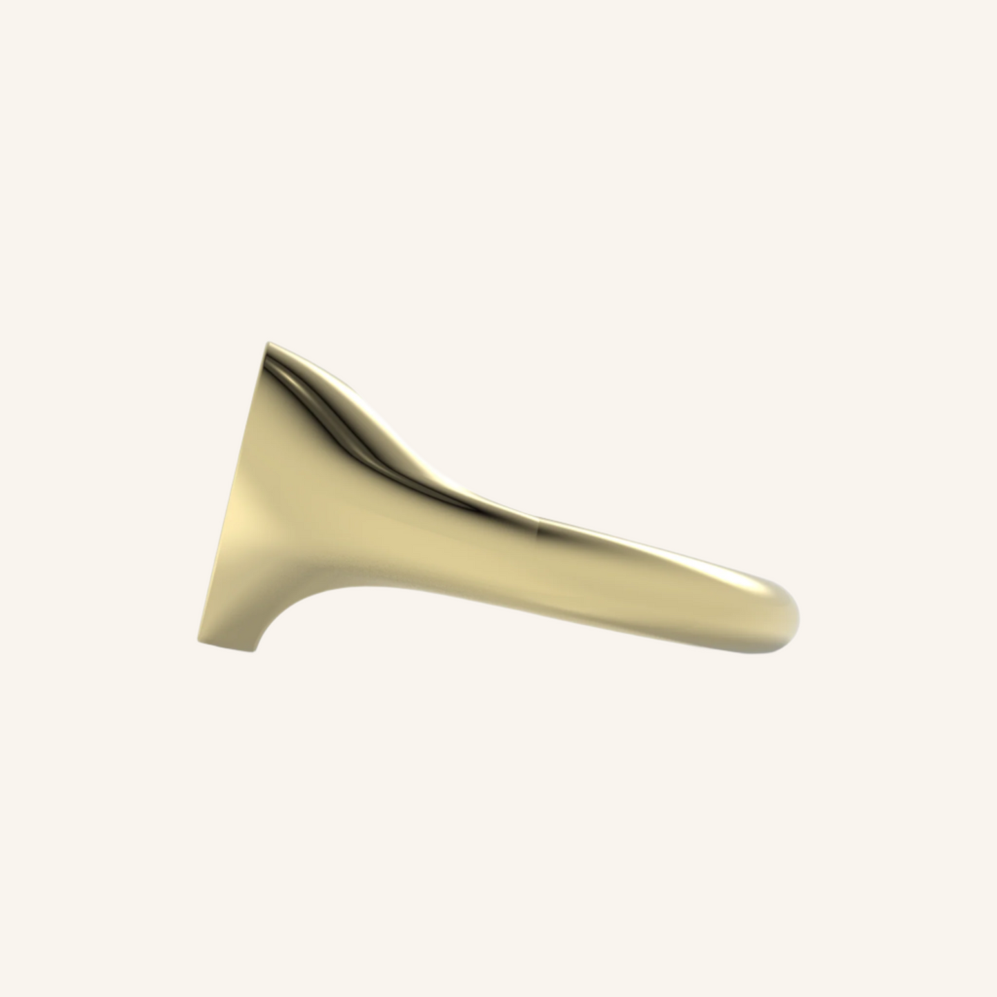 Gold Heart Signet Ring