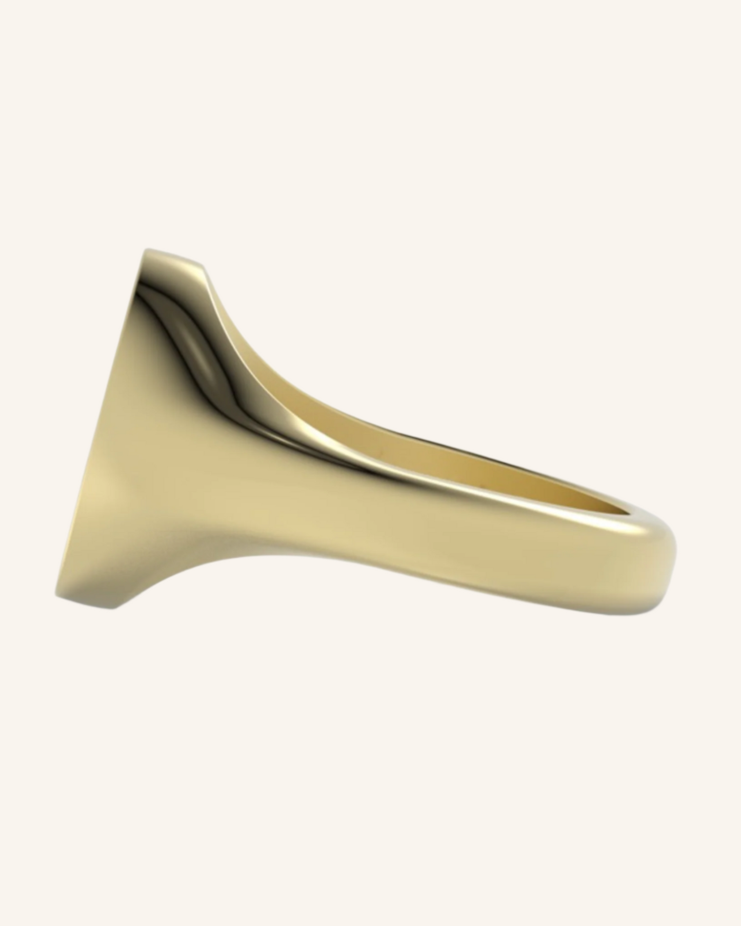 Pinky Mini Oval Signet | Gold