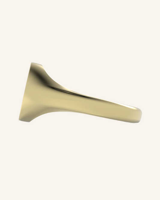 Mini Pinky Round Signet With Engraving | Gold