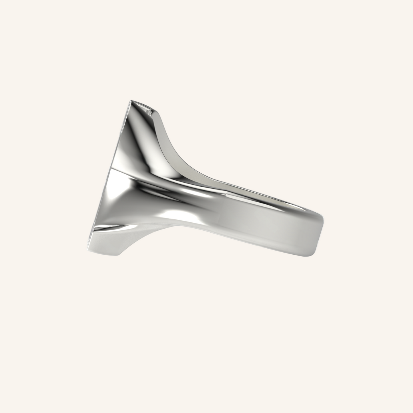 Silver Gothic Initial Signet