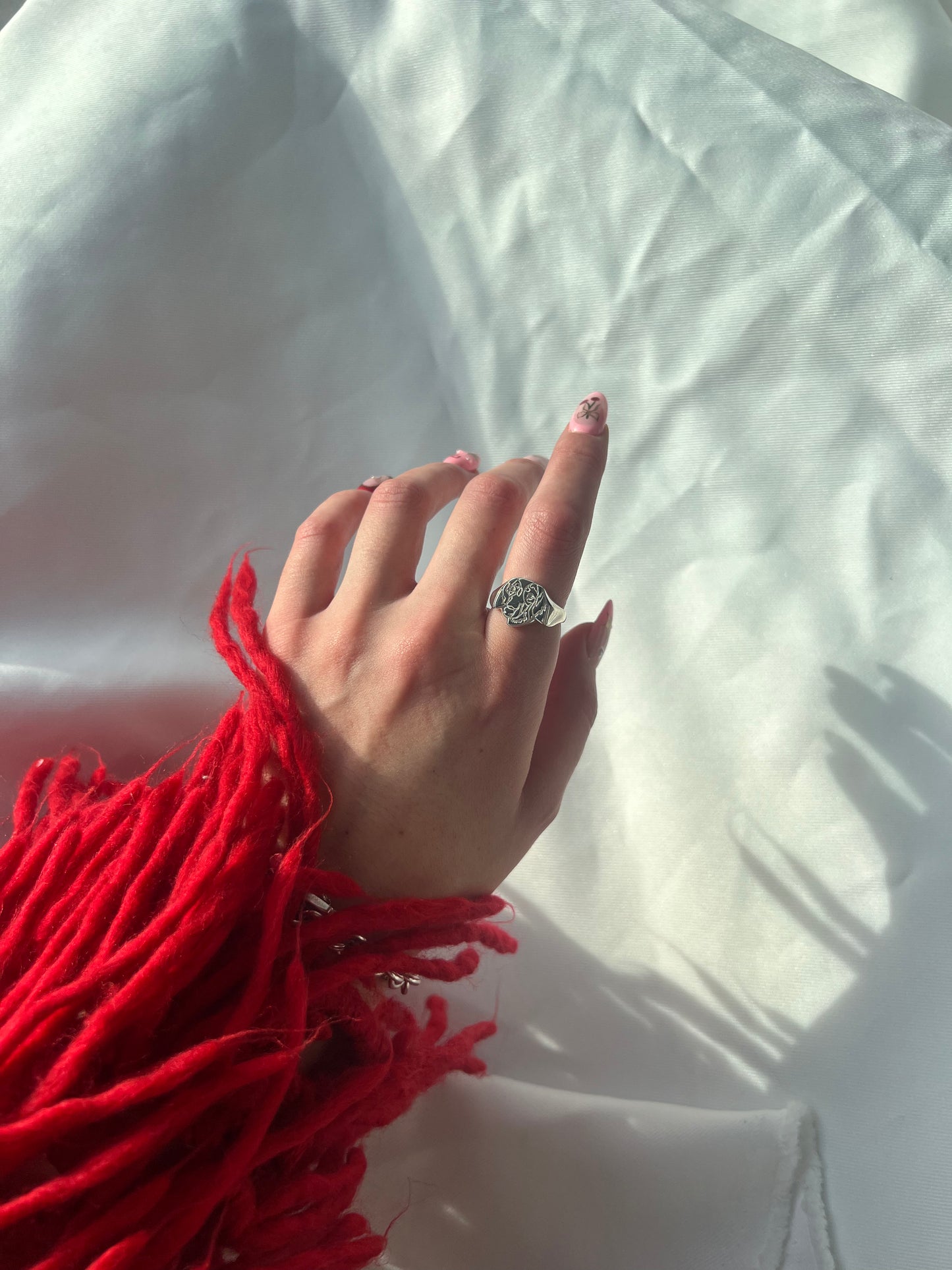 Mini Silver Fur Baby Signet Ring