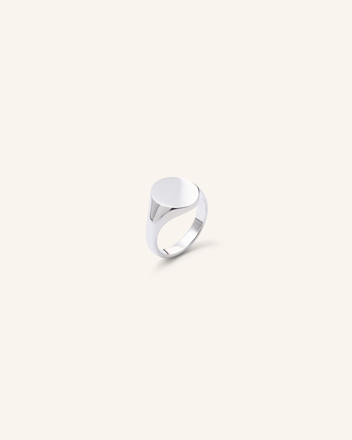 Ultra Mini 8mm x 10mm Oval Signet | Silver
