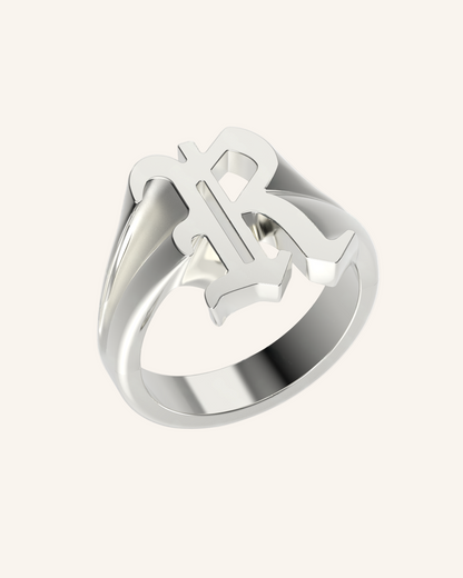 Gothic Initial Signet | Silver