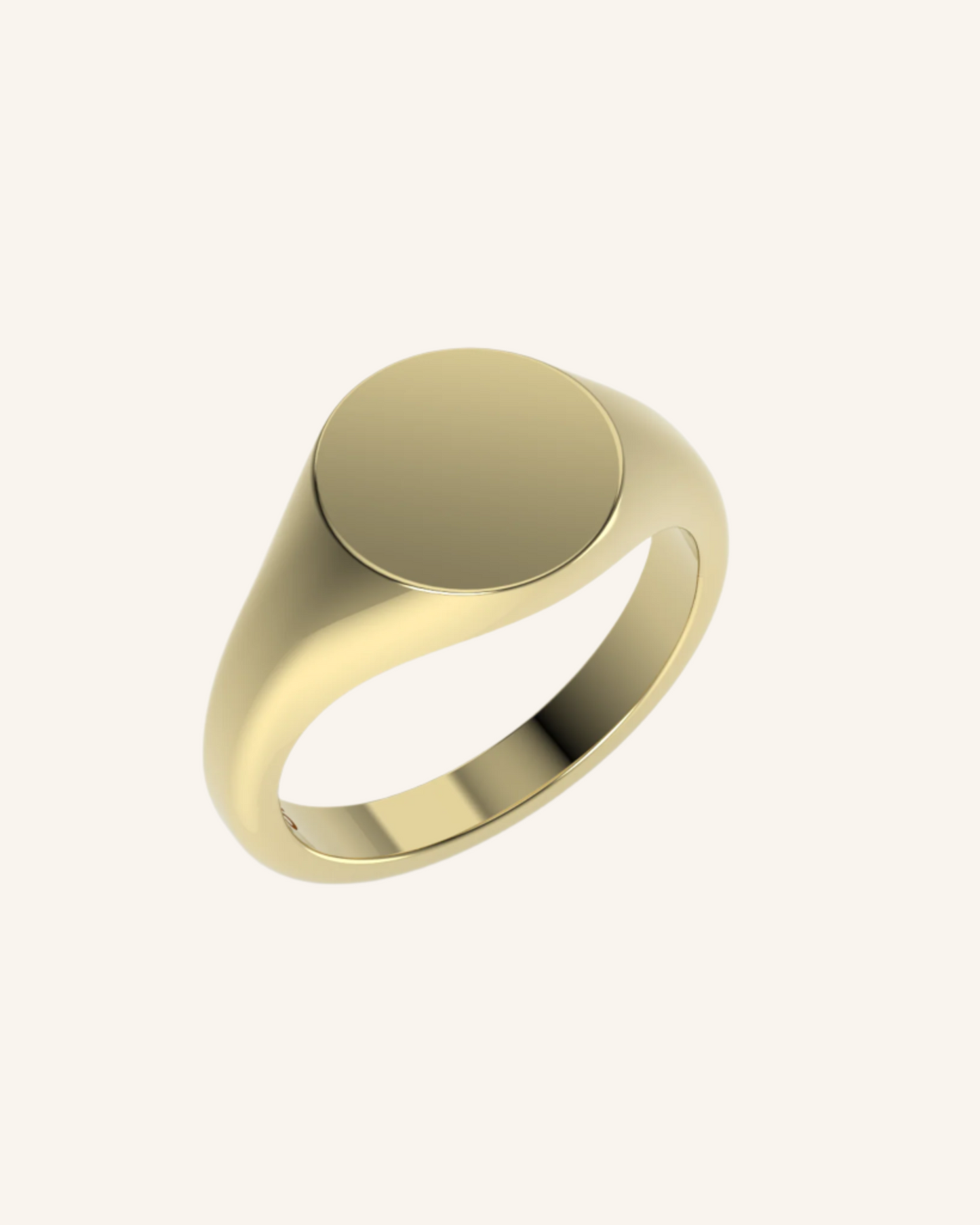 Mini Pinky Round Signet | Gold