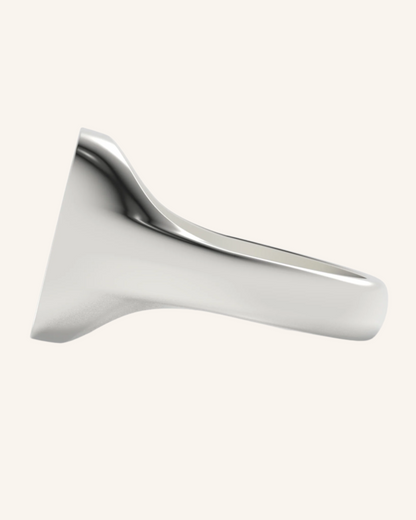 Large Cushion Signet With Engraving | Silver