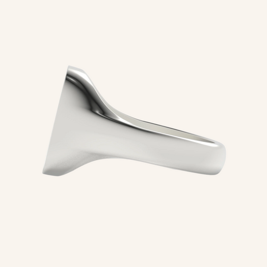 Large Cushion Silver Signet