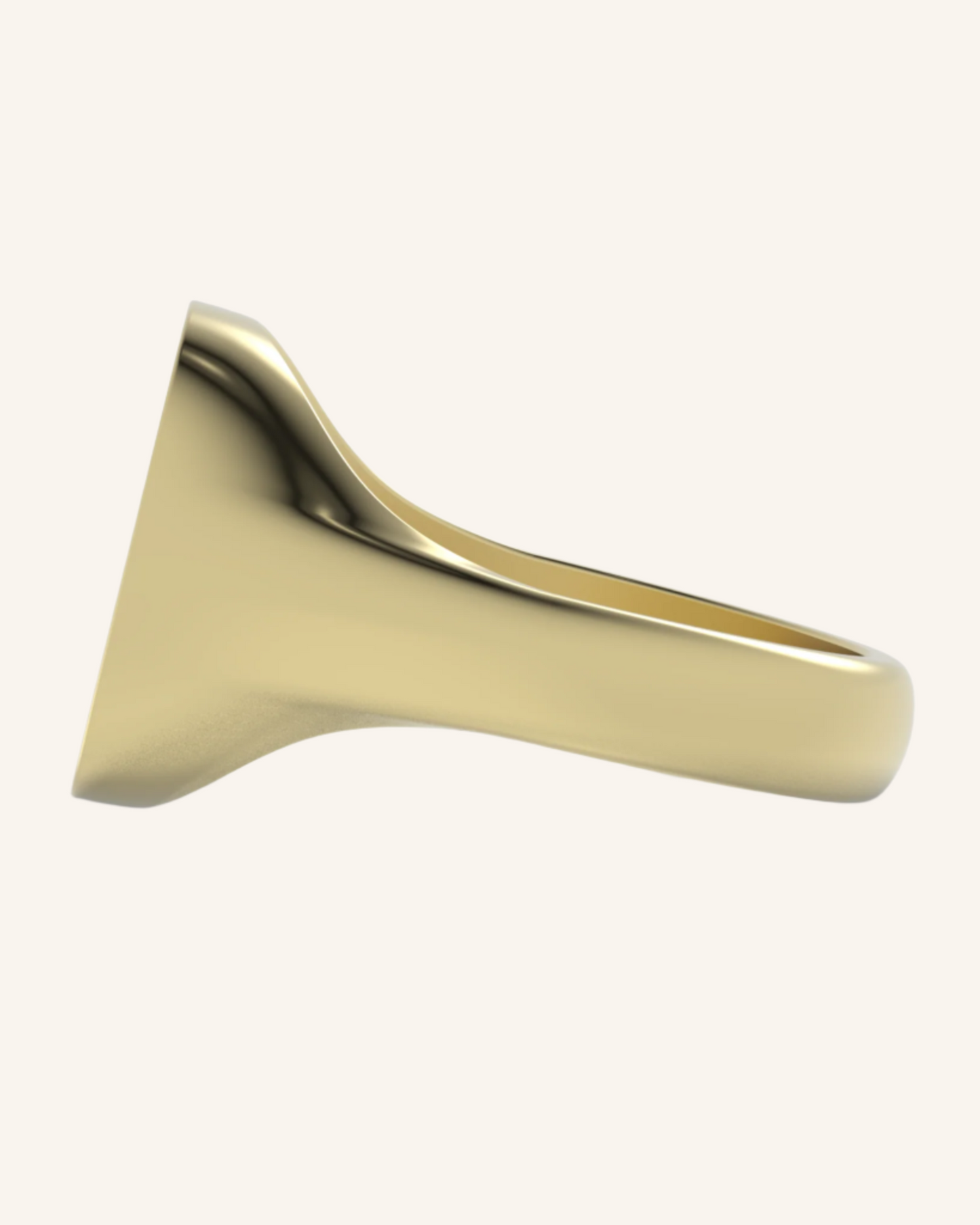 Large Cushion Signet With Engraving | Gold