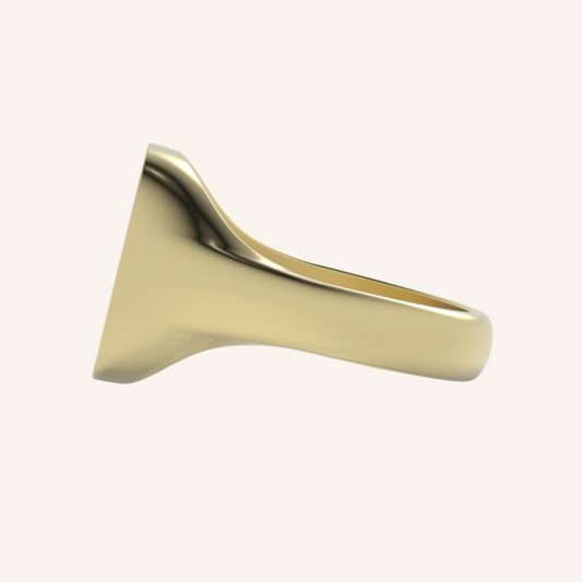 Large Cushion Gold Signet