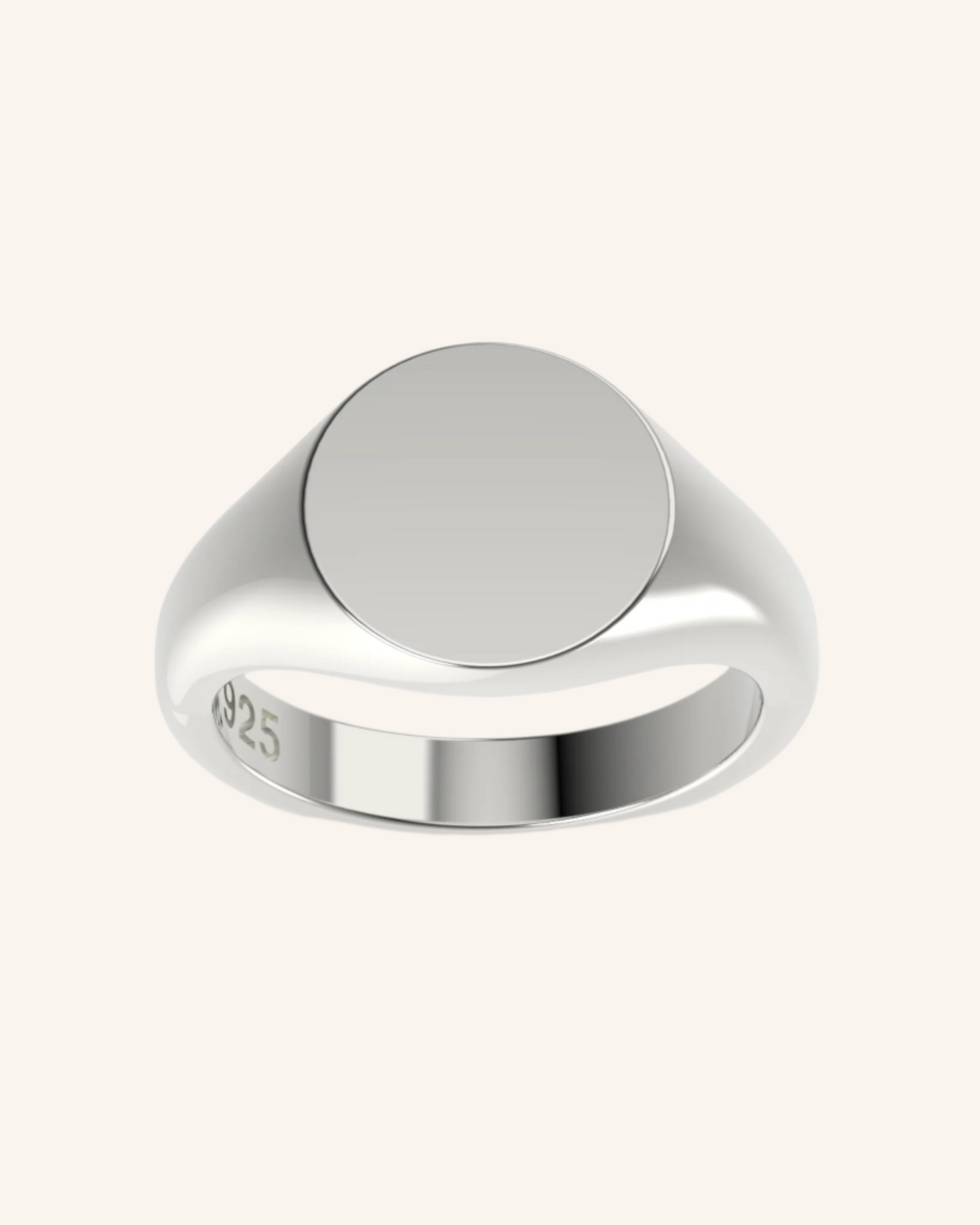 Mini Pinky Round Signet | Silver