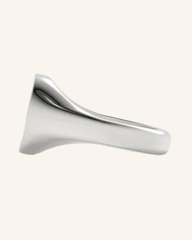Bow Lace Tattoo Signet Ring | Silver