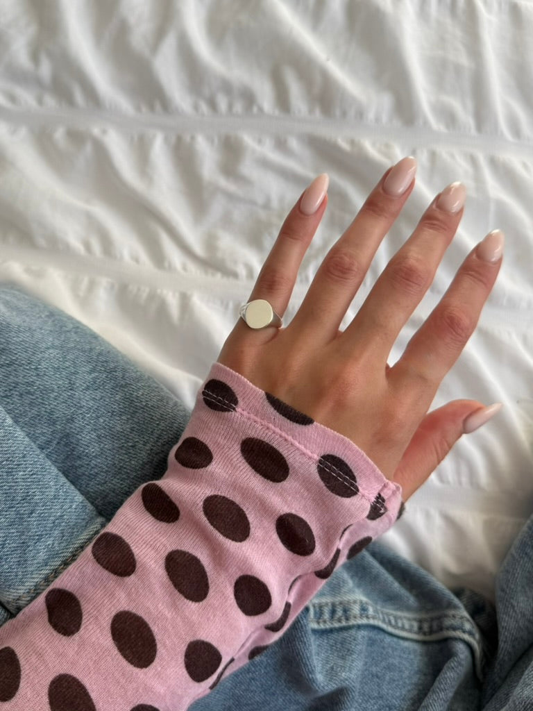 Plain Pinky Mini Oval Signet | Silver