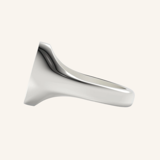 Pinky Mini Oval Silver Signet