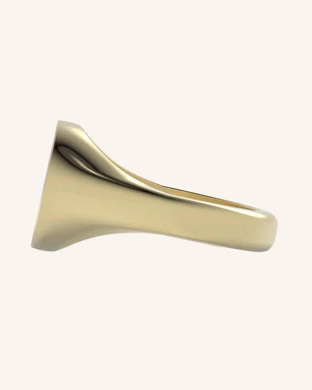 Bow Lace Tattoo Signet Ring | Gold