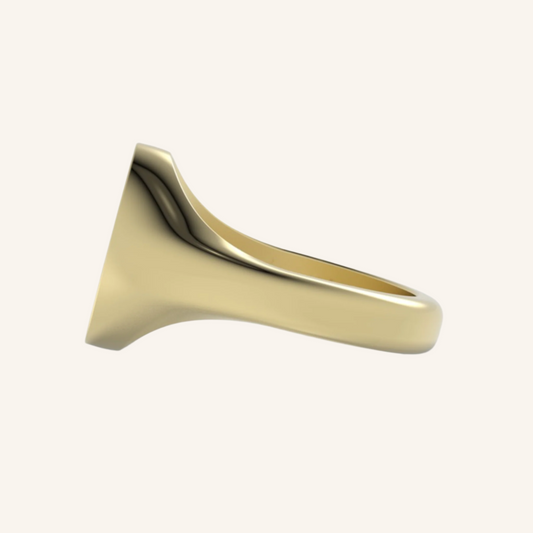 Pinky Mini Oval Gold Signet