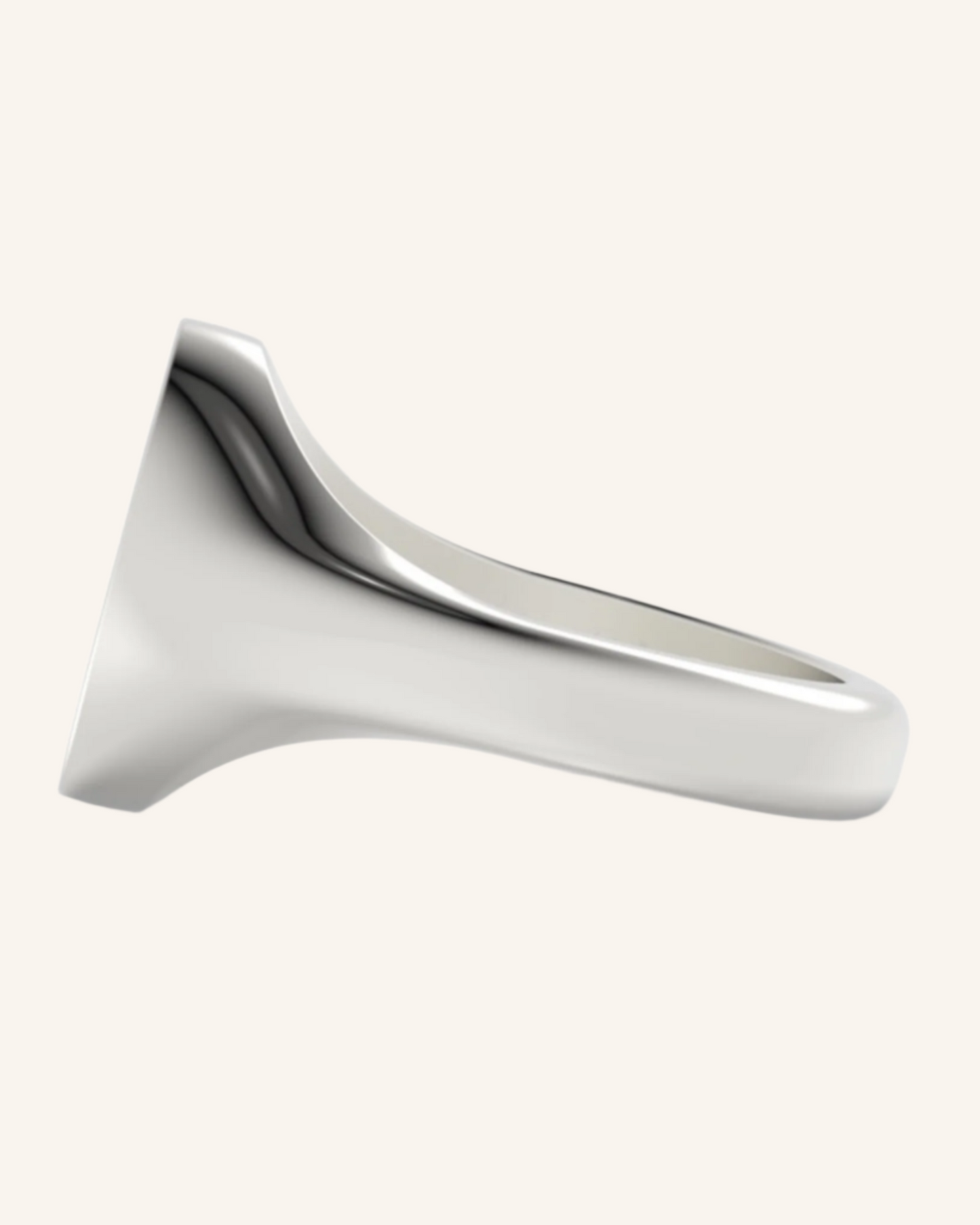 Mini Oval Signet With Engraving | Silver