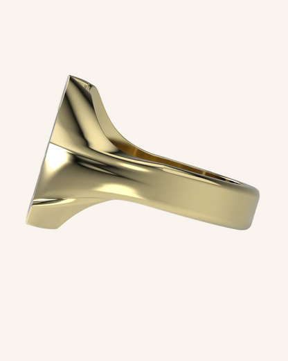 Gothic Initial Signet | Gold