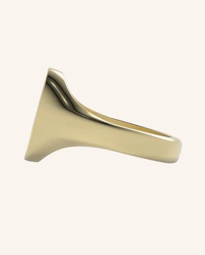 Mini Oval Signet With Engraving | Gold