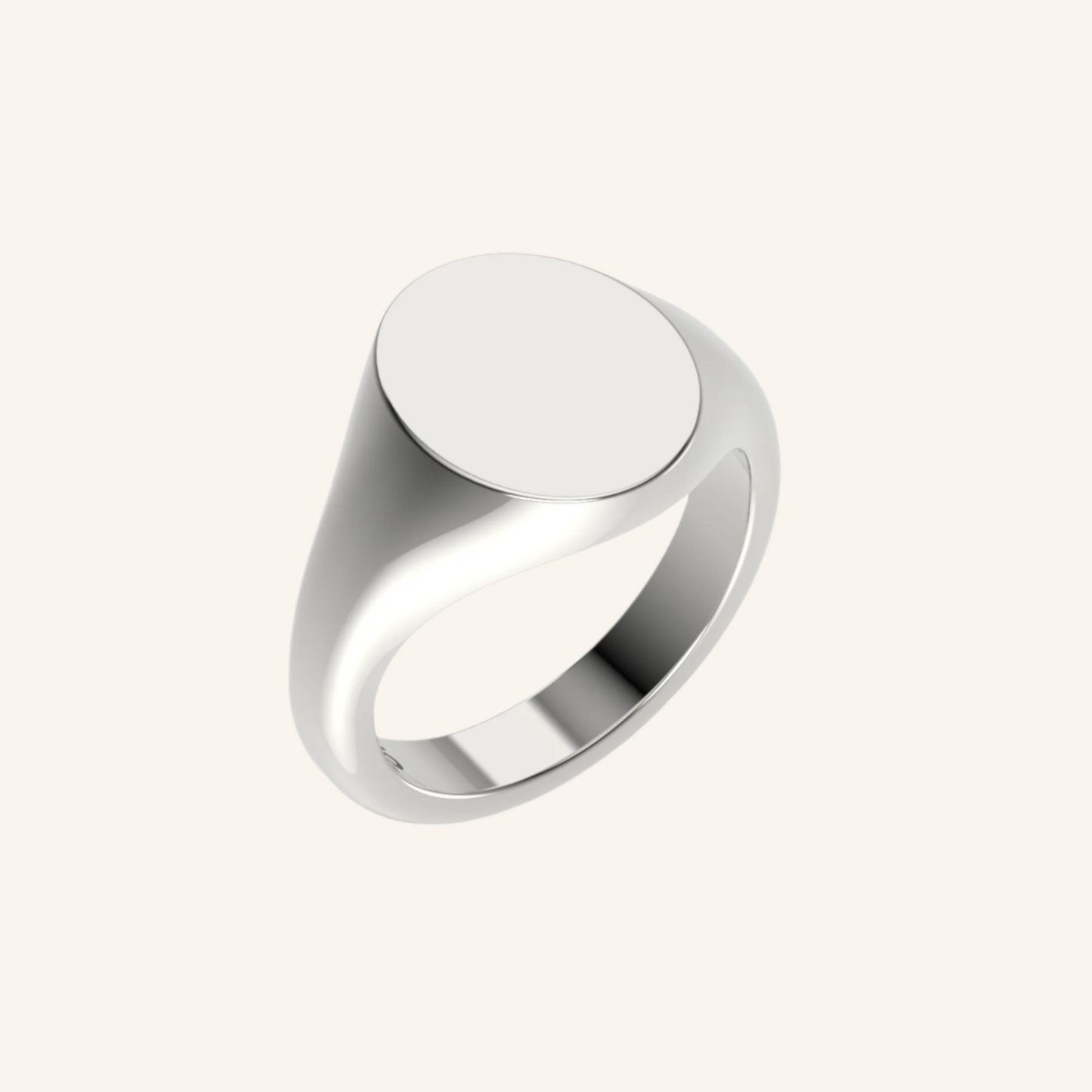Pinky Mini Oval Silver Signet