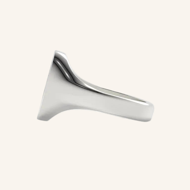 Rose Lace Engraved Signet Ring