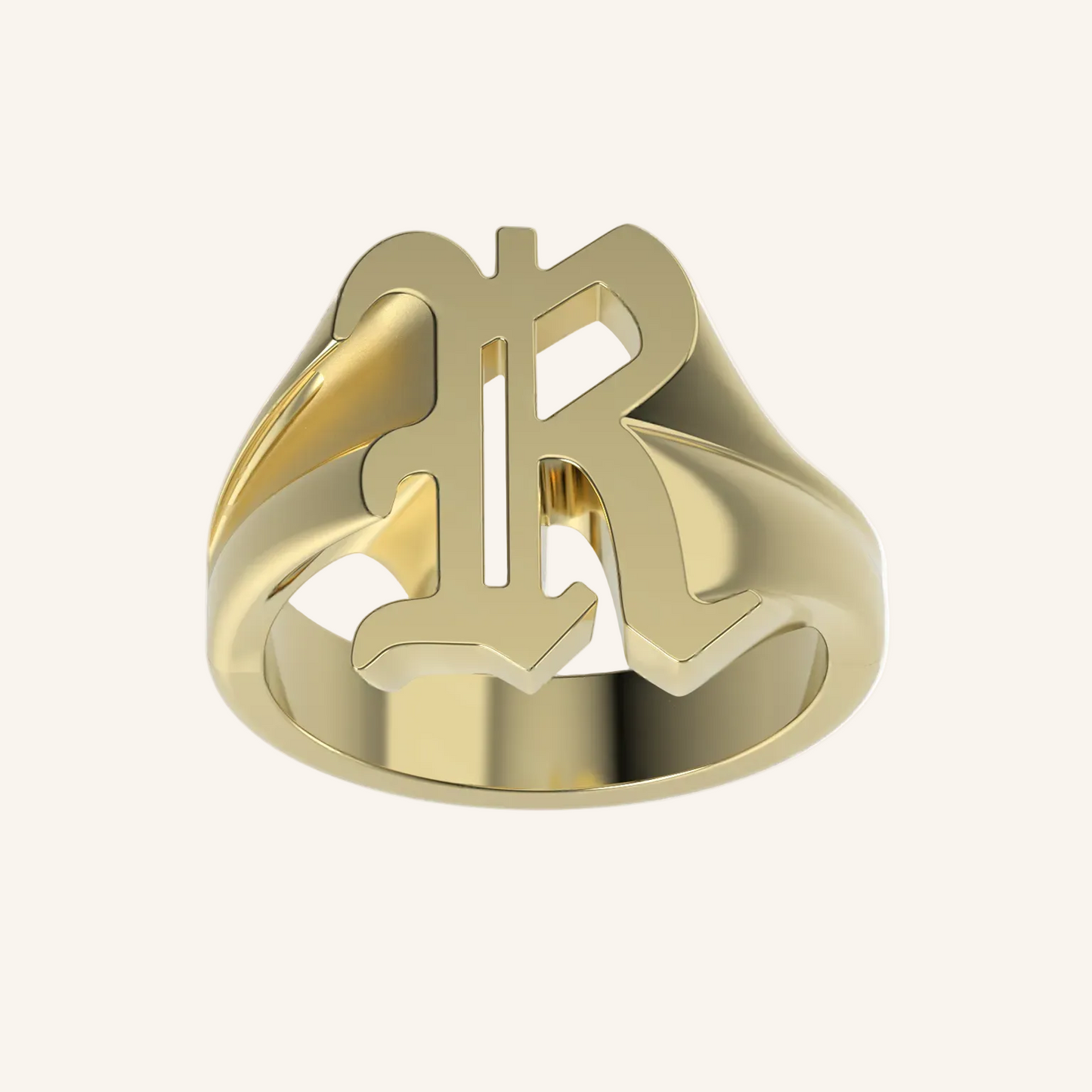 Gold Gothic Initial Signet