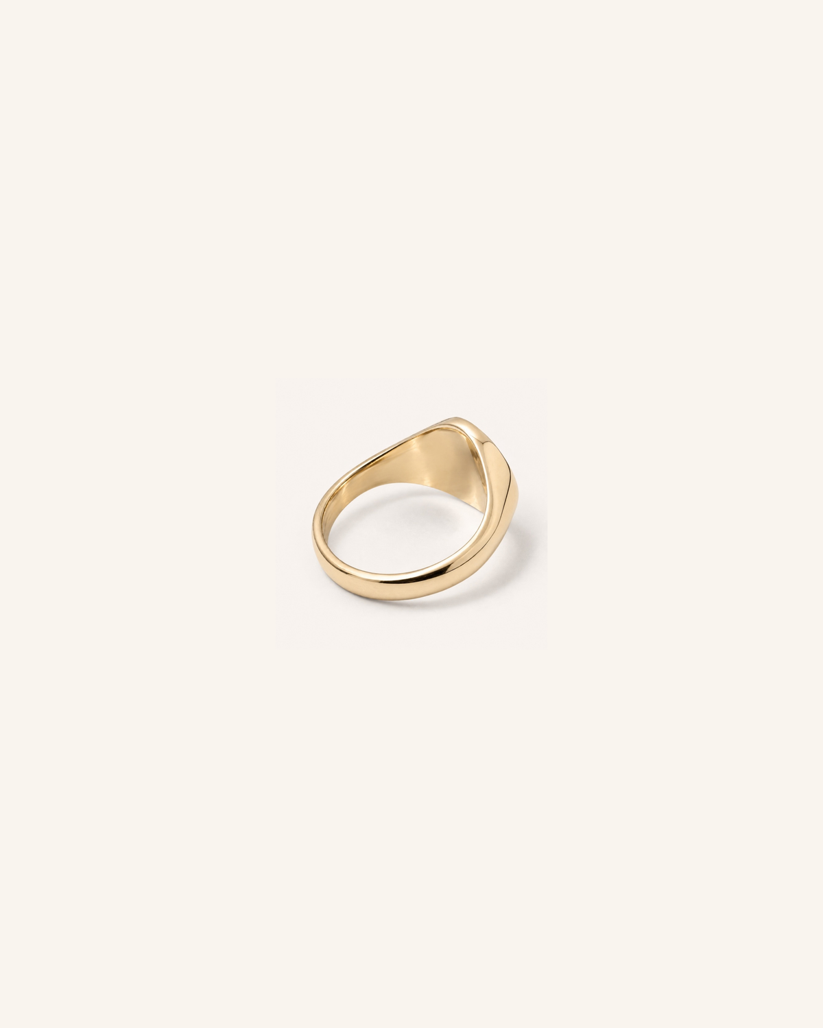 Plain Mini Pinky Round Signet | Gold