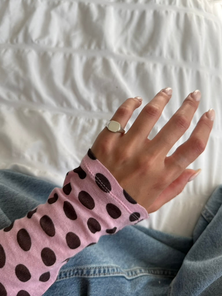 Plain Cushion Pinky Signet | Silver