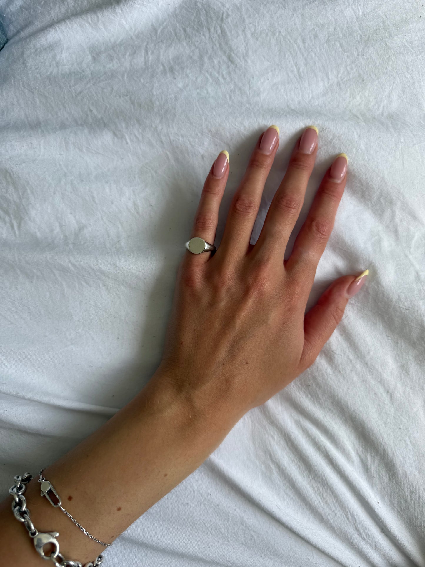 Mini Pinky Round Signet | Silver