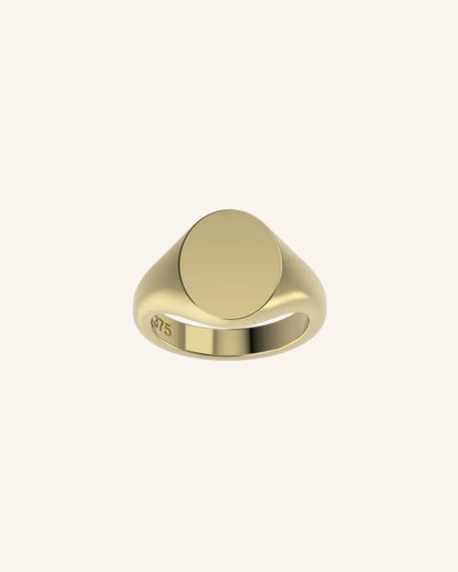 Pinky Mini Oval Signet | Gold