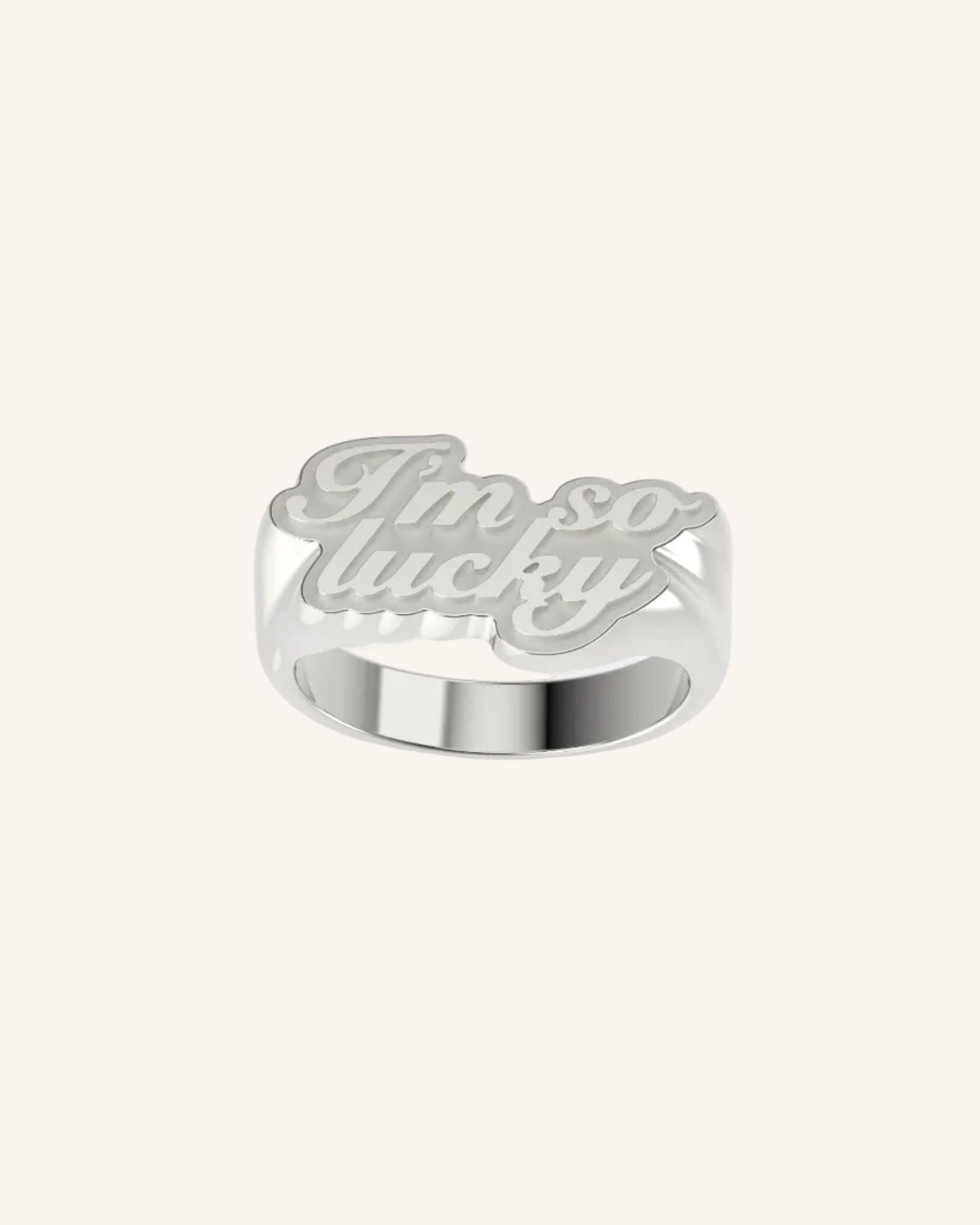 I'm So Lucky Silver Signet | Silver