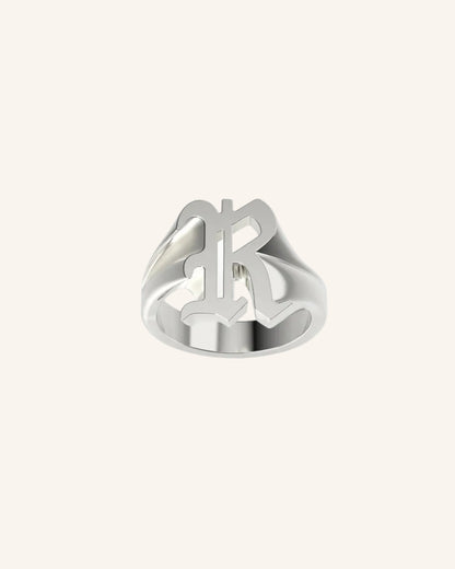 Gothic Initial Signet | Silver