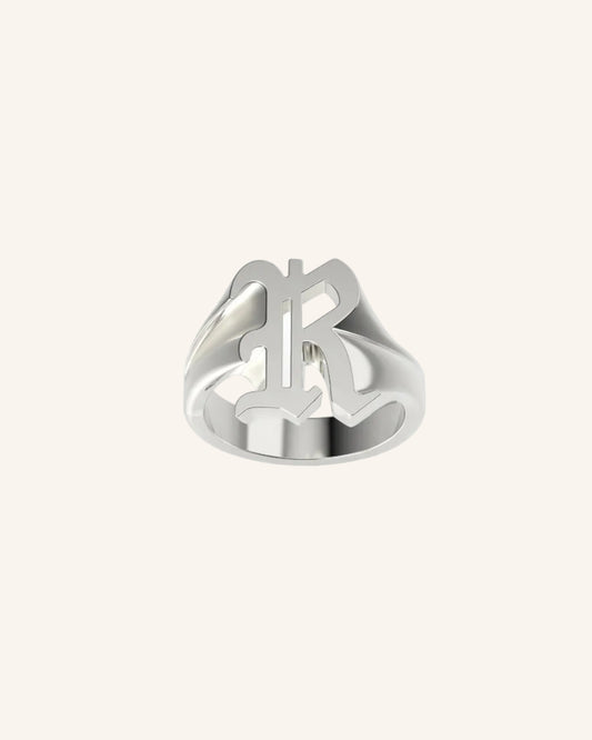 Gothic Initial Signet | Silver